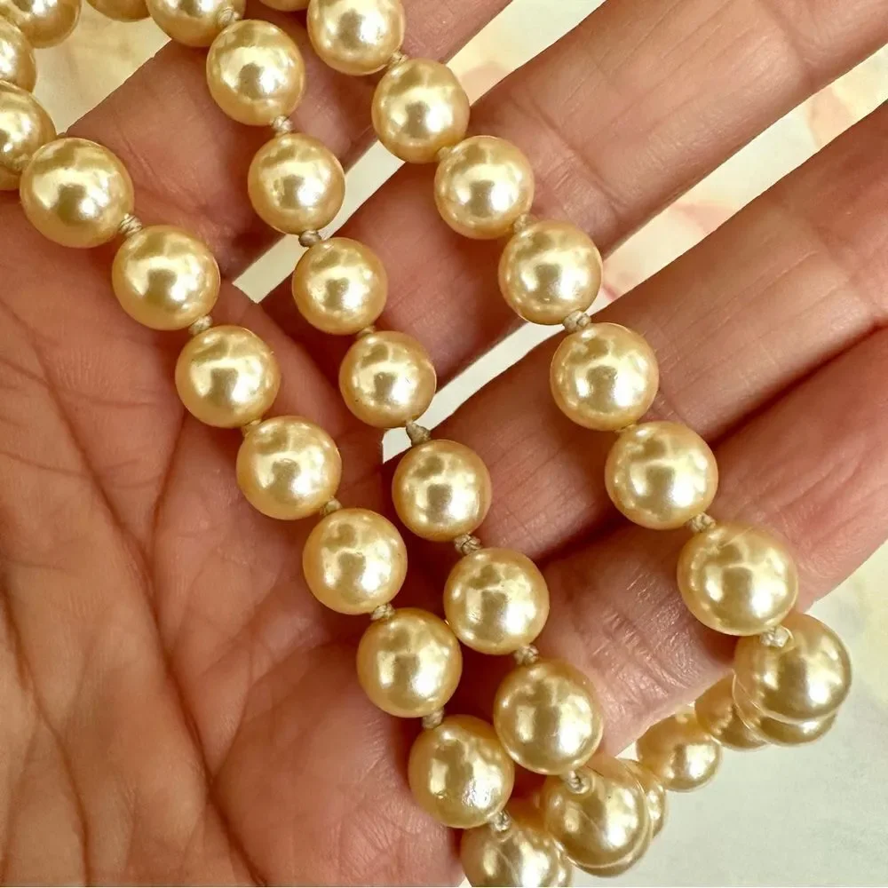 Faux pearl necklace